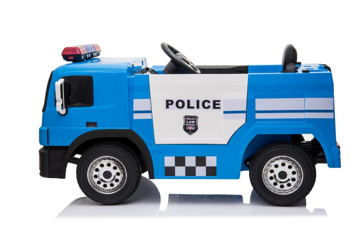 Kinder Elektro-LKW Polizei 12V – Blaues Polizeiauto mit Sirene