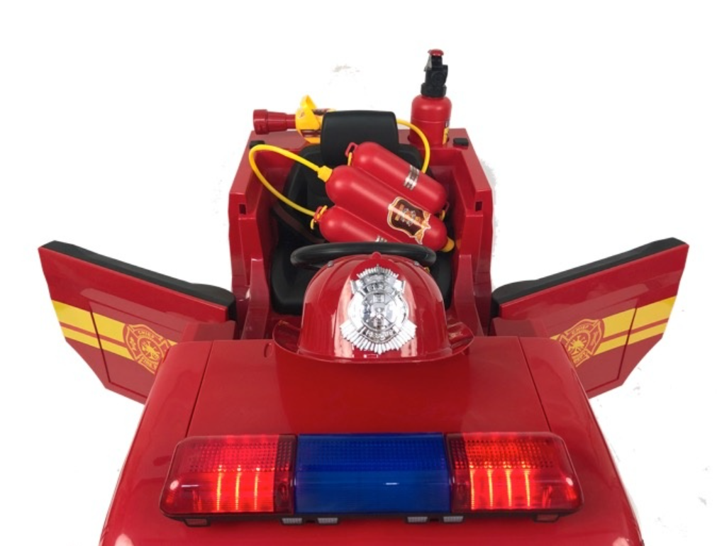 Kinder Elektroauto Feuerwehr 12V – Mit Wasserspritze & Sirene