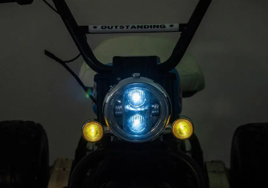 24V Kinder Elektro-Motorrad Trike – 2x800W Brushless Power | MP3 & LED | Ledersitz - schwarz