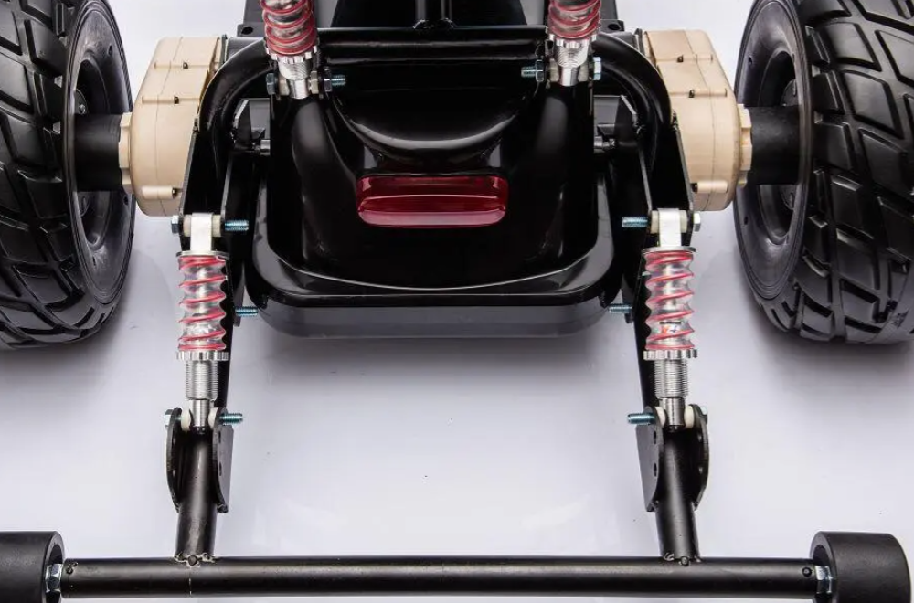 24V Kinder Elektro-Motorrad Trike – 2x800W Brushless Power | MP3 & LED | Ledersitz - schwarz