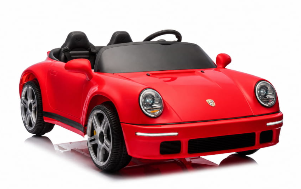 24V Kinder-Elektroauto Porsche RUF (Lizenziert) – Brushless Engine, 2-Sitzer, Ledersitz, EVA-Reifen & RC
