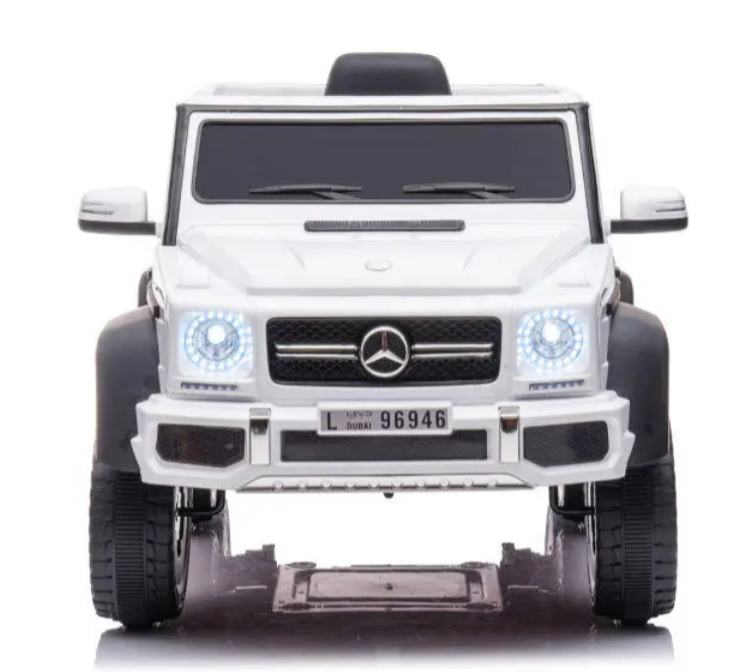 Kinder Elektroauto Mercedes G63 AMG 6x6 lizenziert - EVA+Leder+LED, 4 Motoren