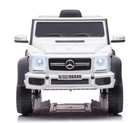 Kinder Elektroauto Mercedes G63 AMG 6x6 lizenziert - EVA+Leder+LED, 4 Motoren