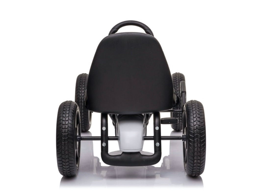 Kart à pédales enfant Go kart Formule 1 Racing Super Power 5 aileron avant pneus gonflables caoutchouc noir rouge Kart à pédales enfant Go kart Formule 1 Racing Super Power 5 aileron avant pneus gonflables caoutchouc noir rouge