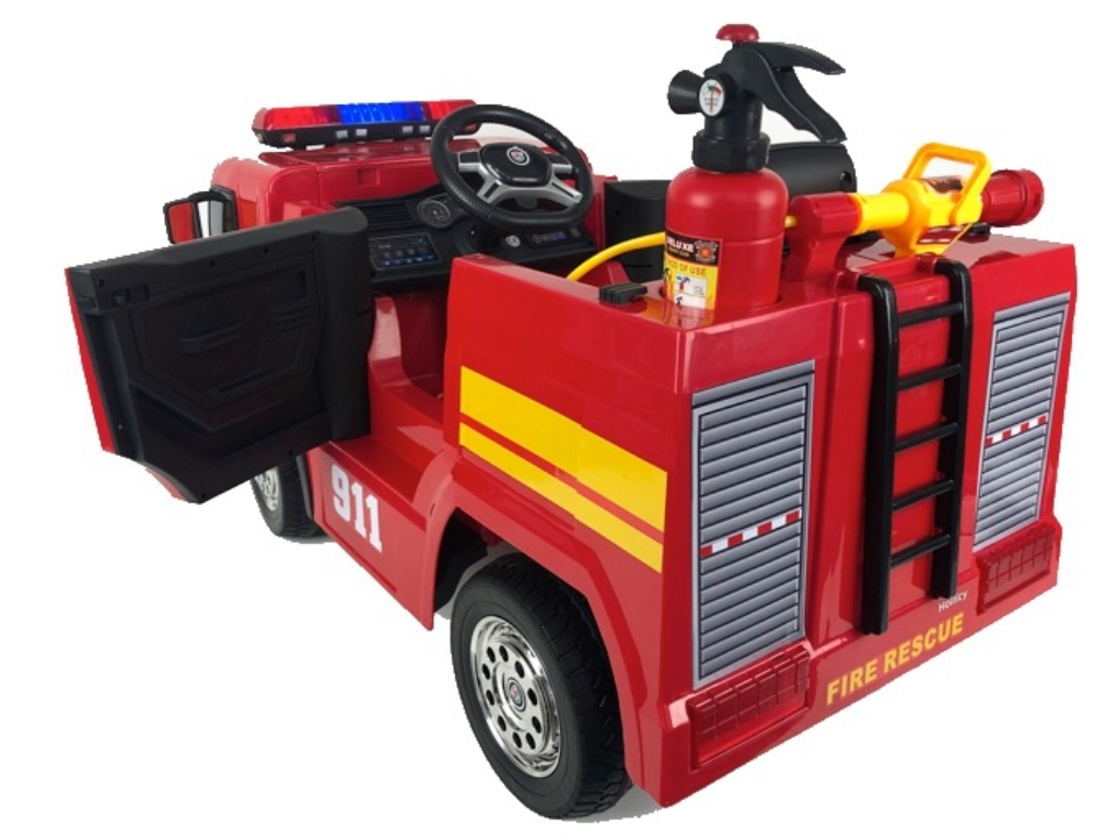 Kinder Elektroauto Feuerwehr 12V – Mit Wasserspritze & Sirene