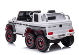 Kinder Elektroauto Mercedes G63 AMG 6x6 lizenziert - EVA+Leder+LED, 4 Motoren