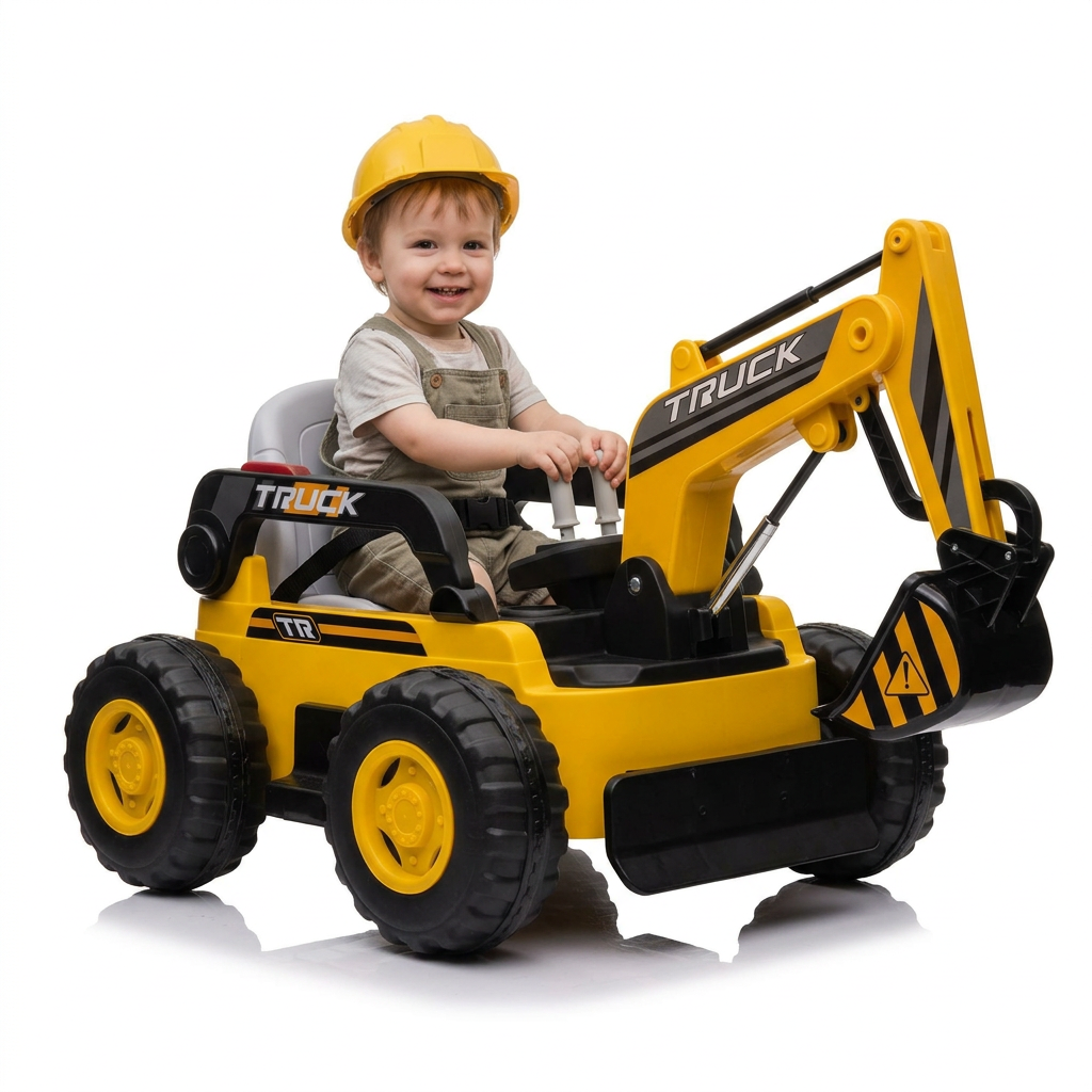 Elektro-Radlader für Kinder – Bagger mit Fernsteuerung & Sound