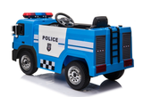 Kinder Elektro-LKW Polizei 12V – Blaues Polizeiauto mit Sirene