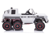 Kinder Elektroauto Mercedes G63 AMG 6x6 lizenziert - EVA+Leder+LED, 4 Motoren