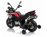 BMW F850 GS Kinder Elektromotorrad 12V – Kindermotorrad mit EVA-Reifen, Stützrädern, Musik & Licht