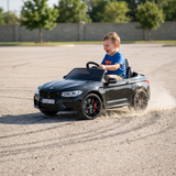 Drift-Edition: BMW M5 Kinderauto 24V – Elektrisches Drift-Car mit Fernbedienung, Ledersitz - schwarz