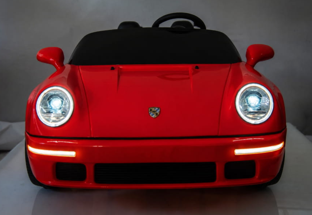 24V Kinder-Elektroauto Porsche RUF (Lizenziert) – Brushless Engine, 2-Sitzer, Ledersitz, EVA-Reifen & RC