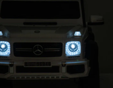 Kinder Elektroauto Mercedes G63 AMG 6x6 lizenziert - EVA+Leder+LED, 4 Motoren