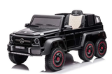 Kinder Elektroauto Mercedes G63 AMG 6x6 lizenziert - EVA+Leder+LED, 4 Motoren